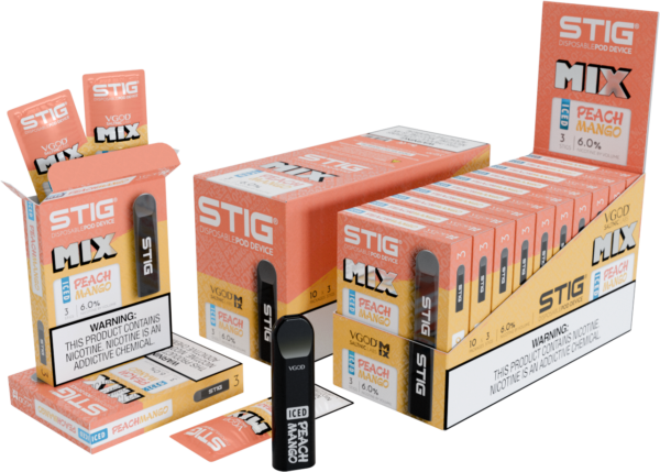 STIG Disposable Pod 3pk ICED Peach Mango — Official VGOD